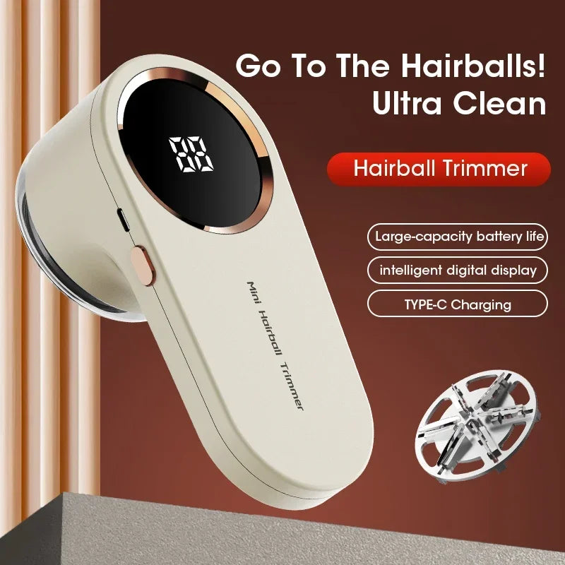 Lint Remover For Clothing LED Digital Electric Pellet Fluff Remover USB Rechargeable Fuzz Fabric Shaver Sweater
