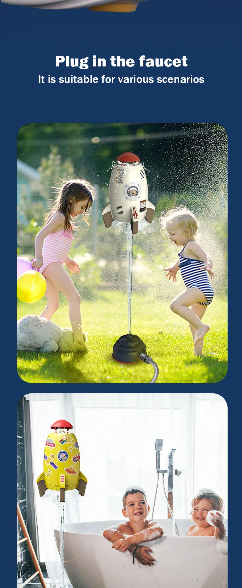 Summer Water Toy Sprinkler Rotating Spray Children'S Garden Yard Wiggle Splashing Water Jet Fun Toys For Kid Gift