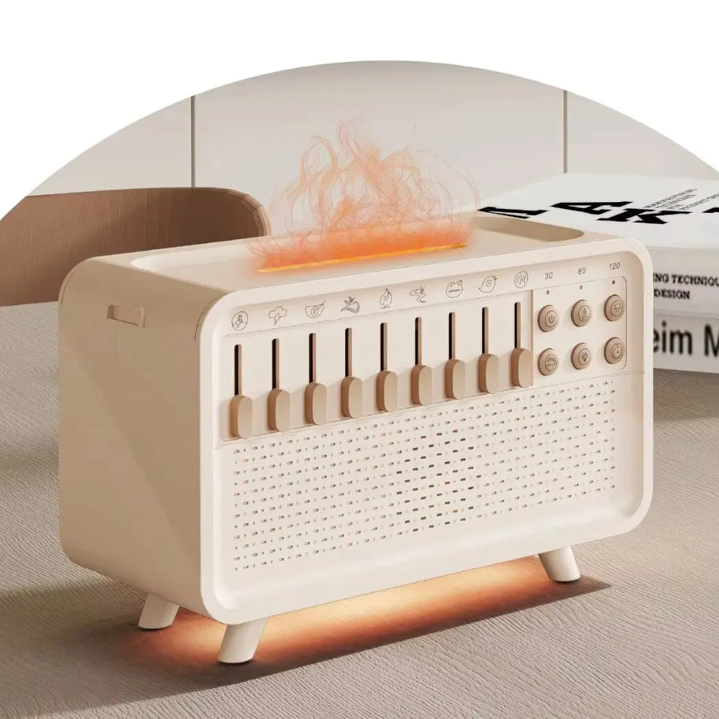 White Noise Aroma Humidifier LED Night Light Air Diffuser Humidifier with Nature Sounds Bluetooth Speaker Essential Oil Diffuser