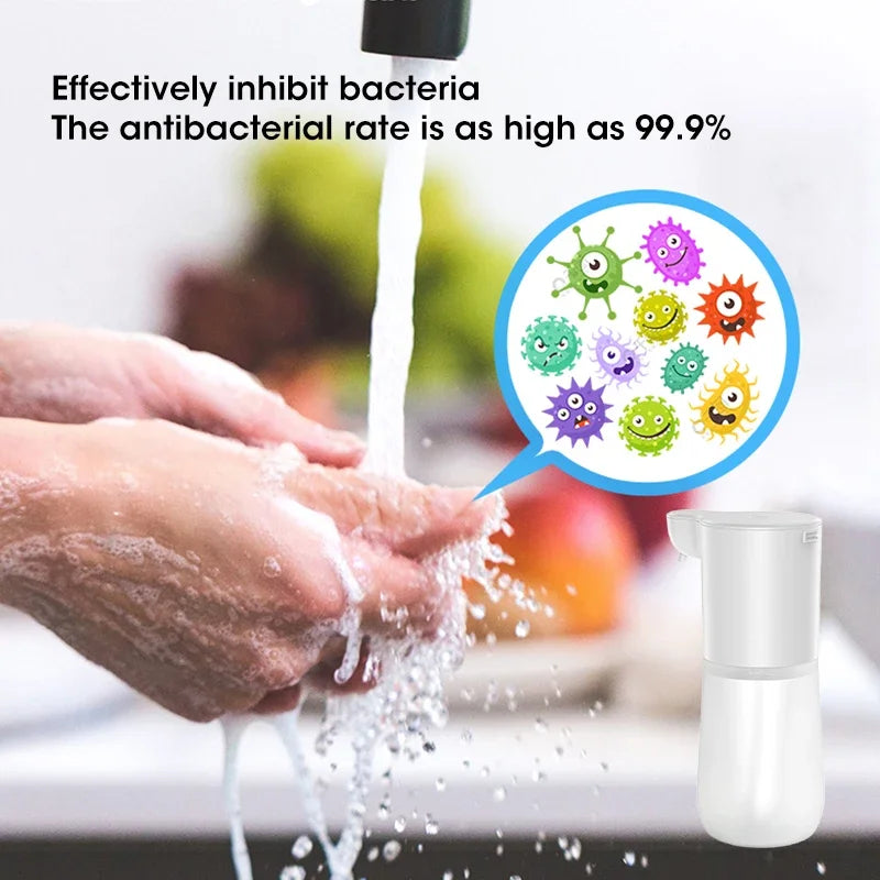 350ML Touchless Automatic Soap Foam Dispenser USB Rechargeable Foam Hand Washer Machine Bathroom Infrared Sensor Soap Dispenser