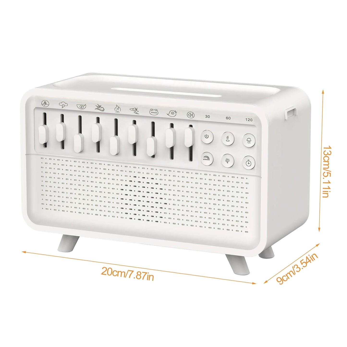 4 in 1 HIFI Bluetooth Speaker LED White Noise Speaker White Noise Sleep Aid Night Light Humidifier Machine with 8 Nature Sounds