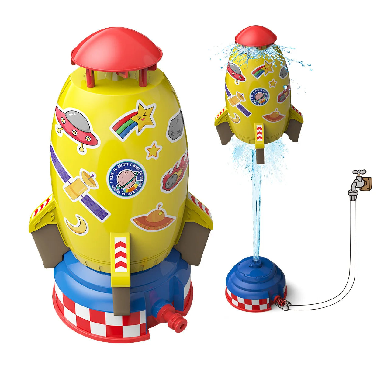 Summer Water Toy Sprinkler Rotating Spray Children'S Garden Yard Wiggle Splashing Water Jet Fun Toys For Kid Gift