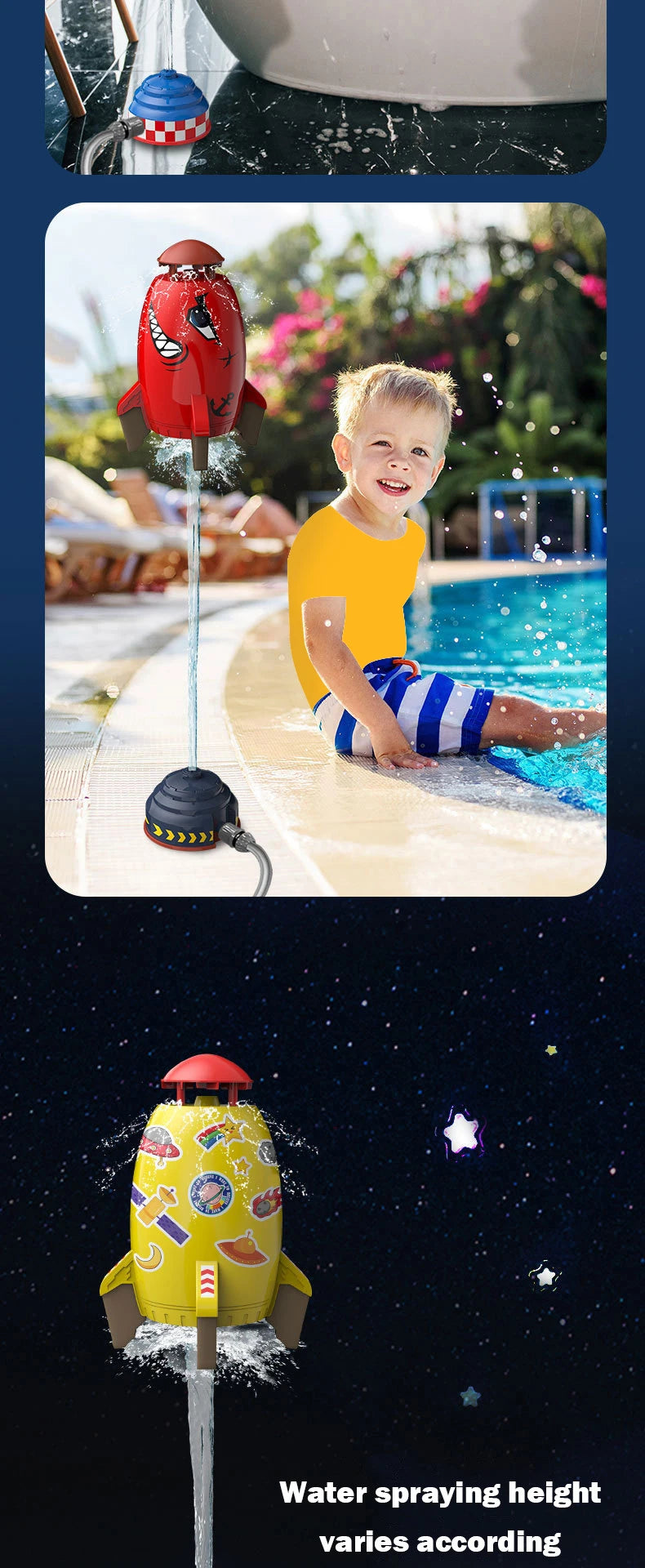Summer Water Toy Sprinkler Rotating Spray Children'S Garden Yard Wiggle Splashing Water Jet Fun Toys For Kid Gift