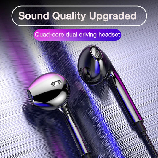 3.5mm Wired Headphones In Ear Headset  Wired Earphones with Microphone Stereo Bass Earbuds Sports In-line Control For Phones ﻿