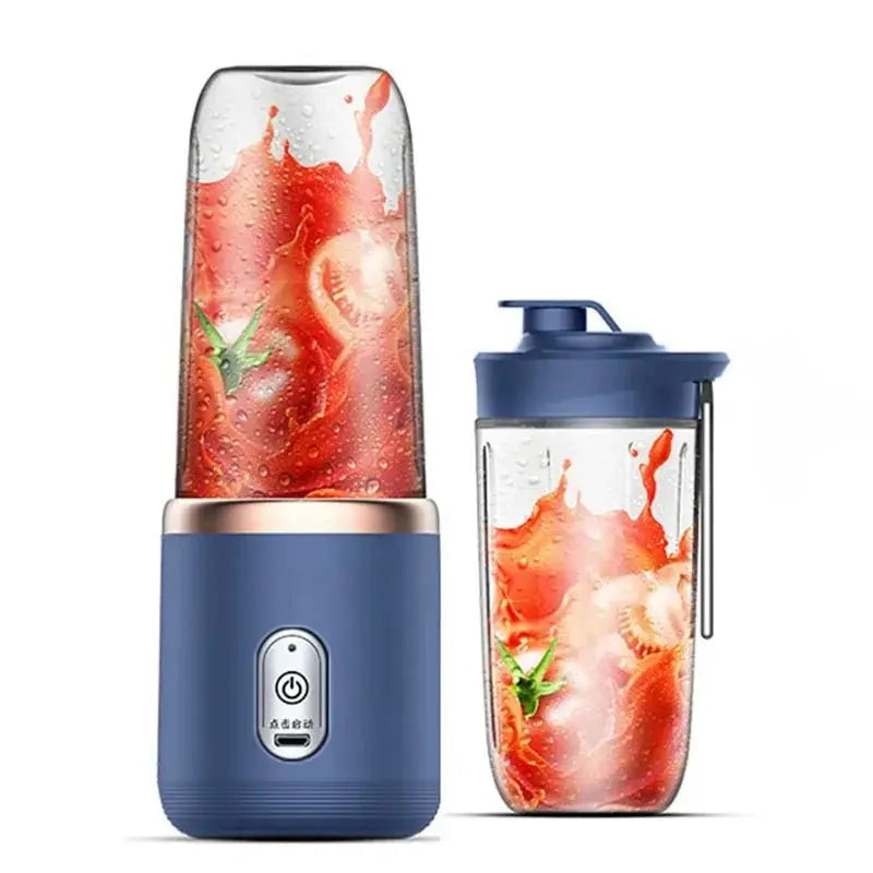 Portable Juicer Cup Smoothie Blender 6 Blade Blender Bottle  Household Fruit Juicer Cup USB Rechargeable Juicer Kitchen Tool