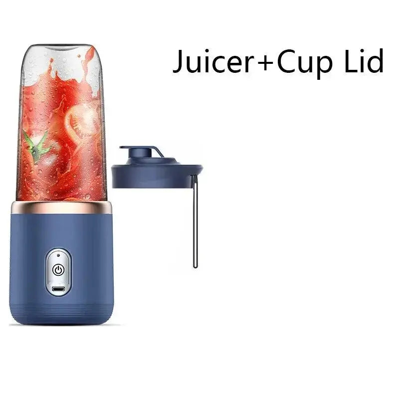Portable Juicer Cup Smoothie Blender 6 Blade Blender Bottle  Household Fruit Juicer Cup USB Rechargeable Juicer Kitchen Tool